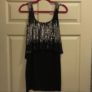 Black Sequin Dress